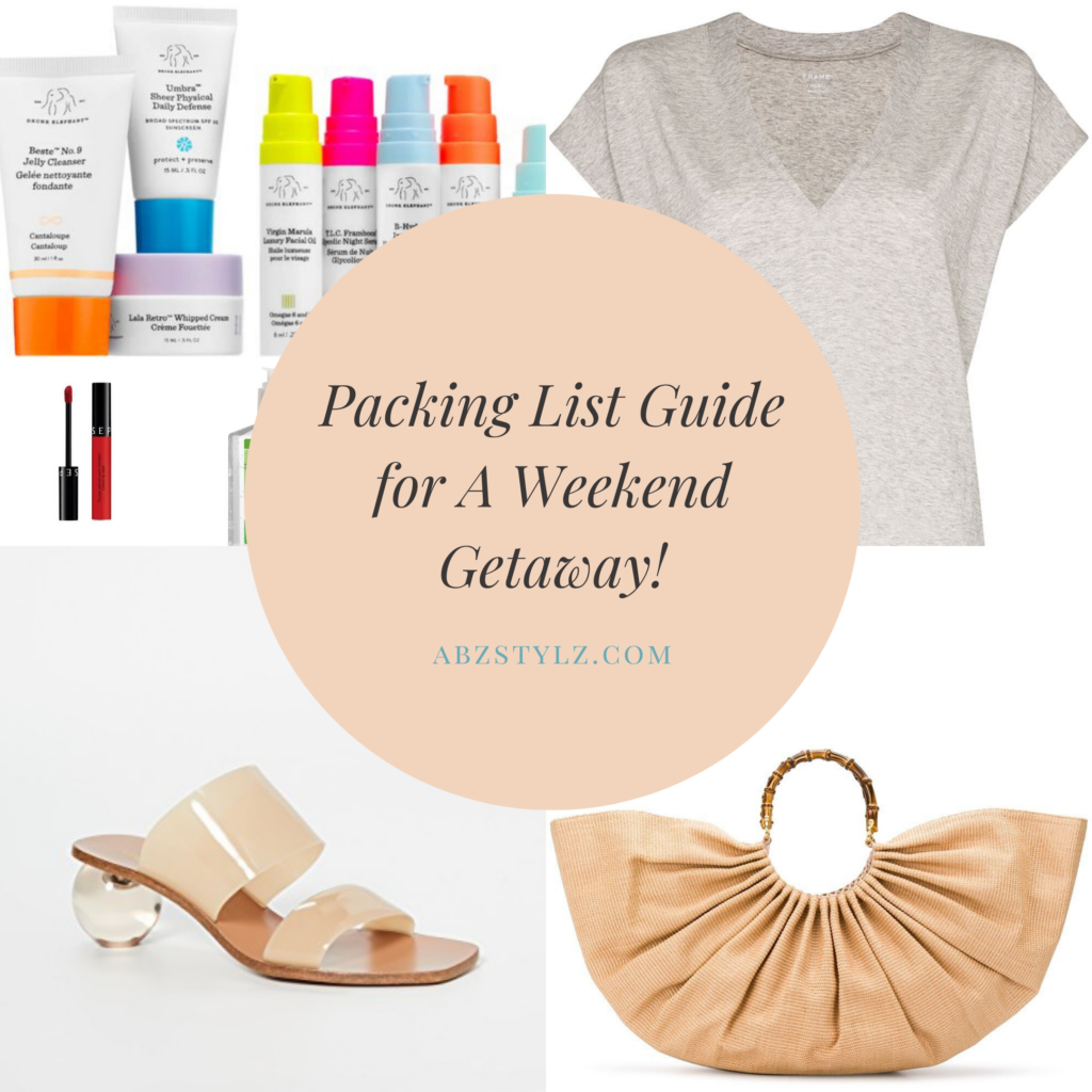 Packing Guide List- Summer Getaway